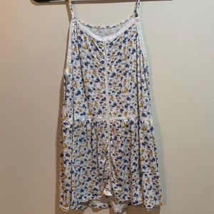 American Eagle white floral tank top
